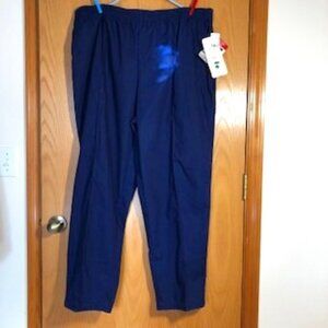 NWT Life Uniform Scrub Pants Navy Blue Elastic Waist Side Pockets 2X